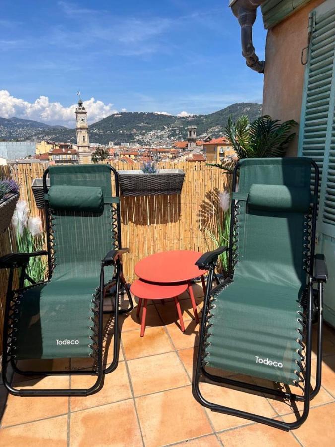 La Croix - F3, Terrasse Vue Panoramique, Vieux-Nice Old Town And Terrace Exterior foto