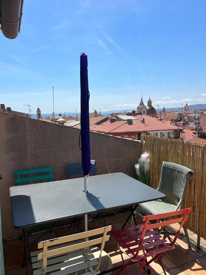 La Croix - F3, Terrasse Vue Panoramique, Vieux-Nice Old Town And Terrace Exterior foto